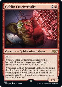 Goblin Cruciverbalist (Galaxy Foil), Unfinity 396