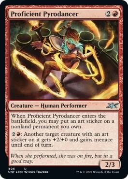 Proficient Pyrodancer (Galaxy Foil), Unfinity 406