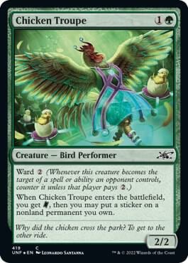 Chicken Troupe (Galaxy Foil), Unfinity 419