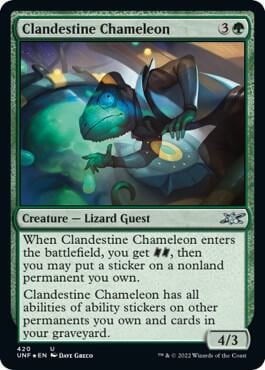 Clandestine Chameleon (Galaxy Foil), Unfinity 420