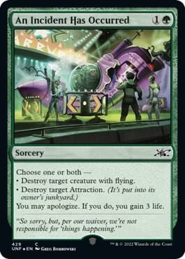 An Incident Has Occurred (Galaxy Foil), Unfinity 429