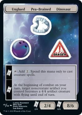 Unglued Pea-Brained Dinosaur, Unfinity 45