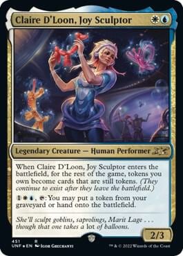 Claire D'Loon, Joy Sculptor (Galaxy Foil), Unfinity 451