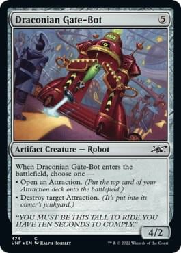 Draconian Gate-Bot (Galaxy Foil), Unfinity 474