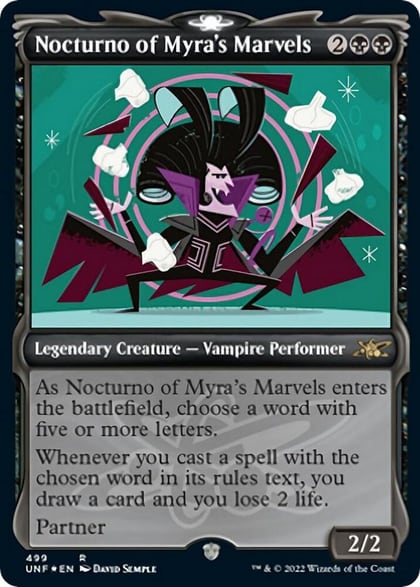 Nocturno of Myra's Marvels (Showcase) (Galaxy Foil), Unfinity 499
