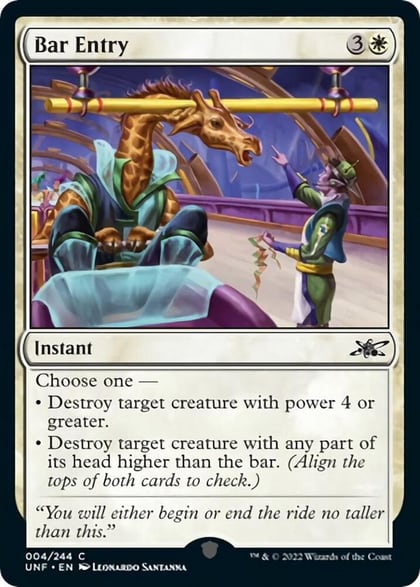 Bar Entry, Unfinity 4