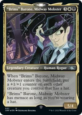 "Brims" Barone, Midway Mobster (Showcase) (Galaxy Foil), Unfinity 507