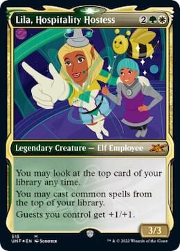Lila, Hospitality Hostess (Showcase) (Galaxy Foil), Unfinity 513