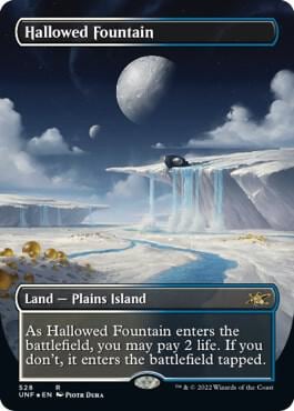 Hallowed Fountain (Borderless) (Galaxy Foil), Unfinity 528