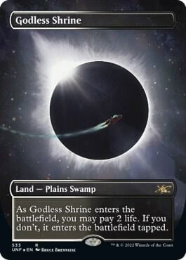 Godless Shrine (Borderless) (Galaxy Foil), Unfinity 533