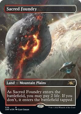 Sacred Foundry (Borderless) (Galaxy Foil), Unfinity 536