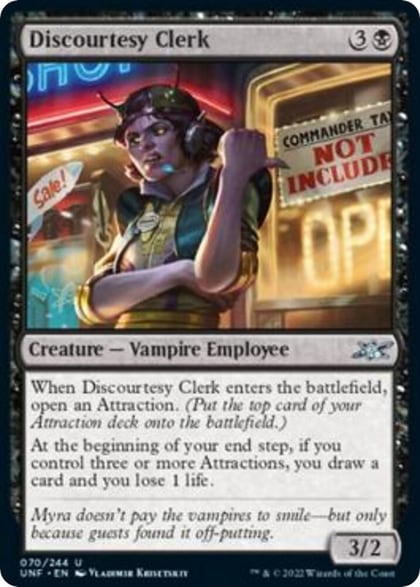 Discourtesy Clerk, Unfinity 70