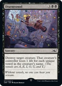 Disemvowel, Unfinity 71
