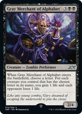 Gray Merchant of Alphabet, Unfinity 75