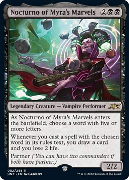 Nocturno of Myra's Marvels, Unfinity 82
