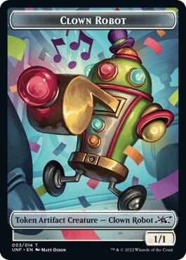 Clown Robot (003) // Food (010) Double-sided Token, Unfinity #449811