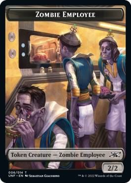 Zombie Employee // Balloon Double-sided Token, Unfinity #449916