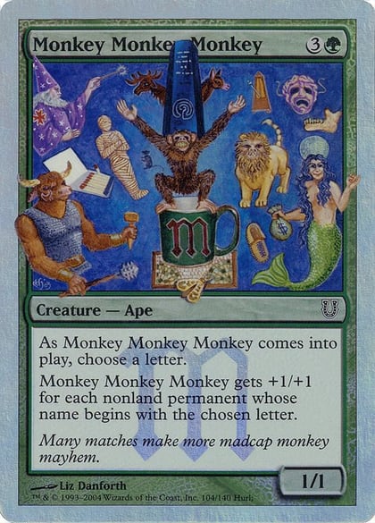 Monkey Monkey Monkey (Alternate Foil), Unhinged 104