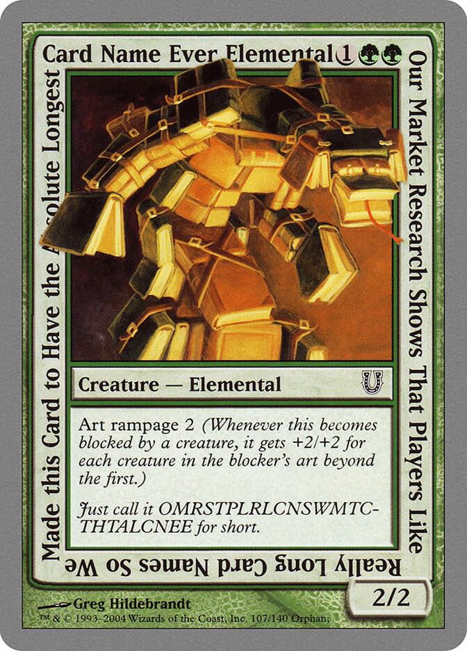 Our Market Research Shows That Players Like Really Long Card Names...., Unhinged 107
