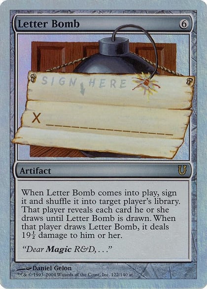 Letter Bomb (Alternate Foil), Unhinged 122