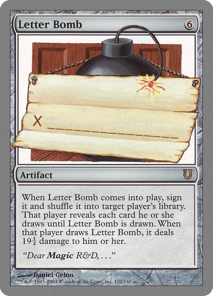 Letter Bomb, Unhinged 122