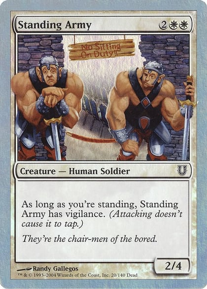 Standing Army, Unhinged 20
