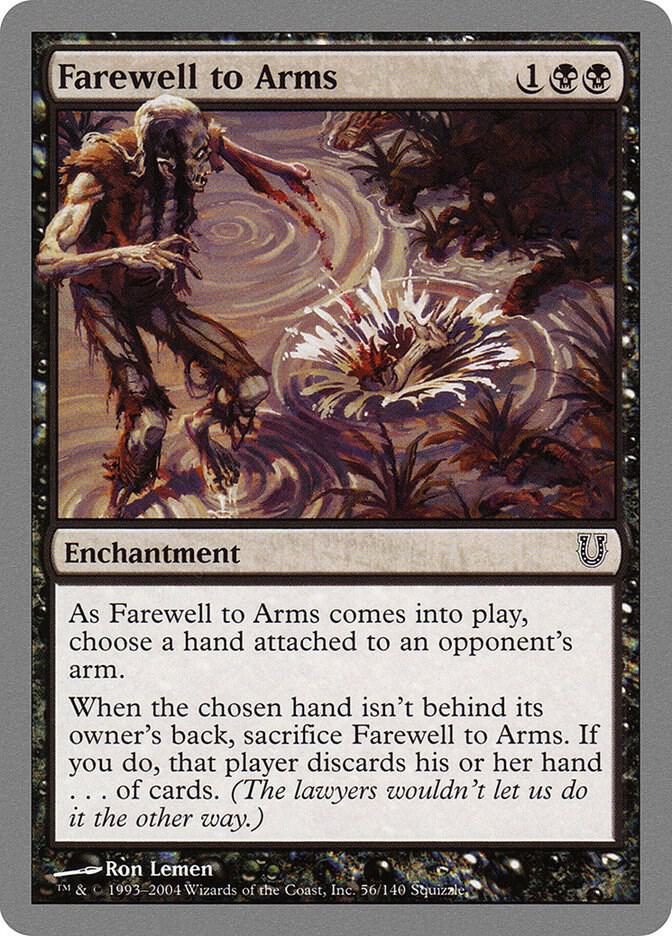 Farewell to Arms, Unhinged 56