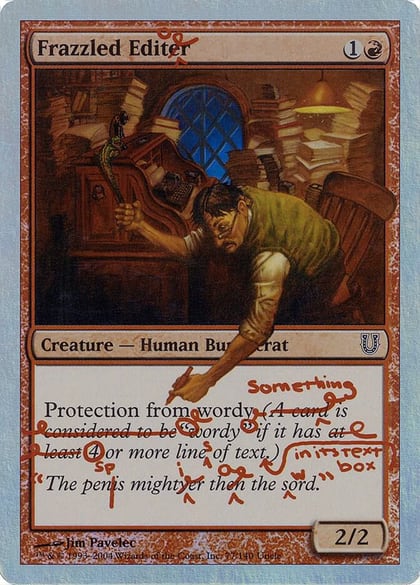 Frazzled Editor (Alternate Foil), Unhinged 77