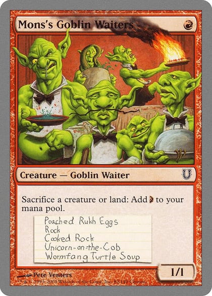 Mons's Goblin Waiters, Unhinged 82