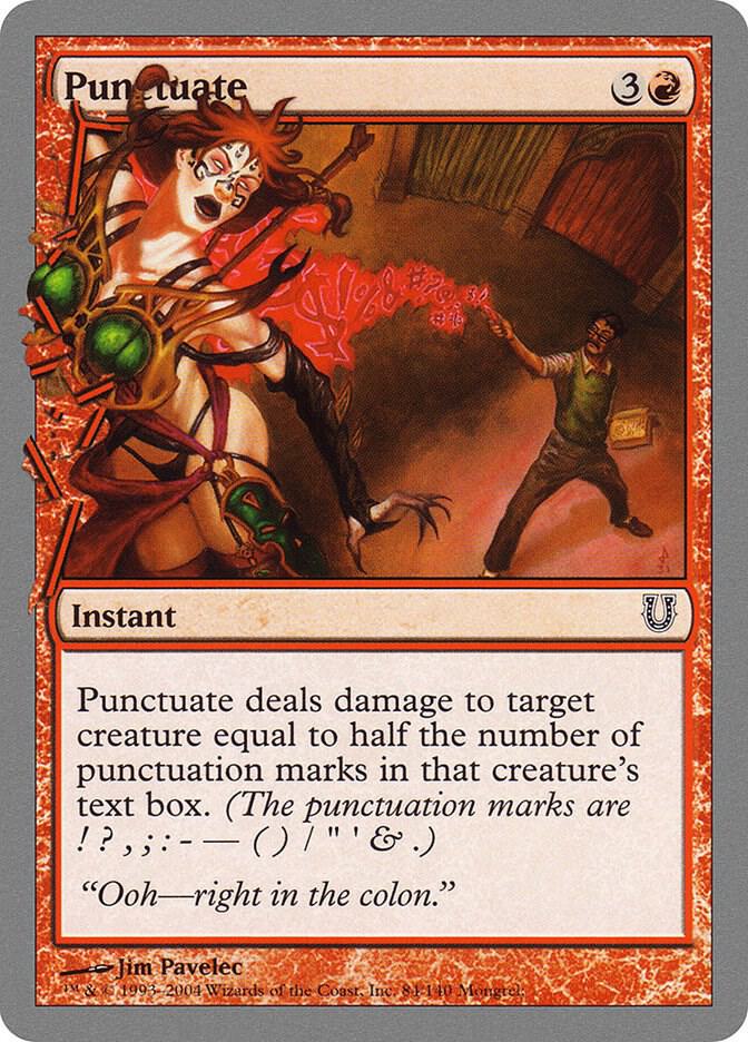Punctuate, Unhinged 84