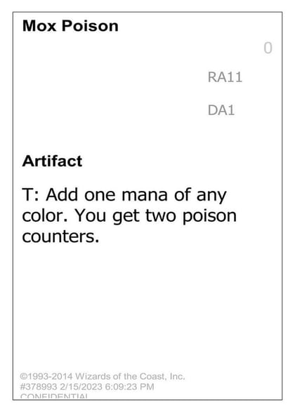 Mox Poison, Un-Known Event Playtest Cards #485190