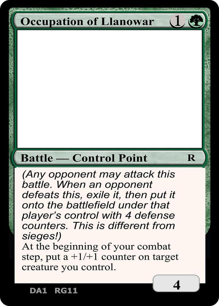 Occupation of Llanowar, Un-Known Event Playtest Cards #496880