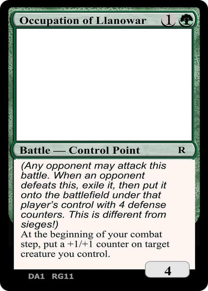 Occupation of Llanowar, Un-Known Event Playtest Cards #496880