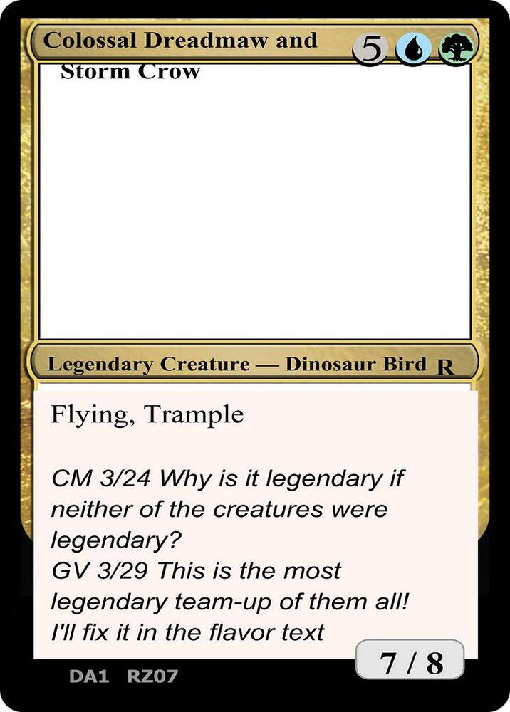 Colossal Dreadmaw and Storm Crow, Un-Known Event Playtest Cards #496889