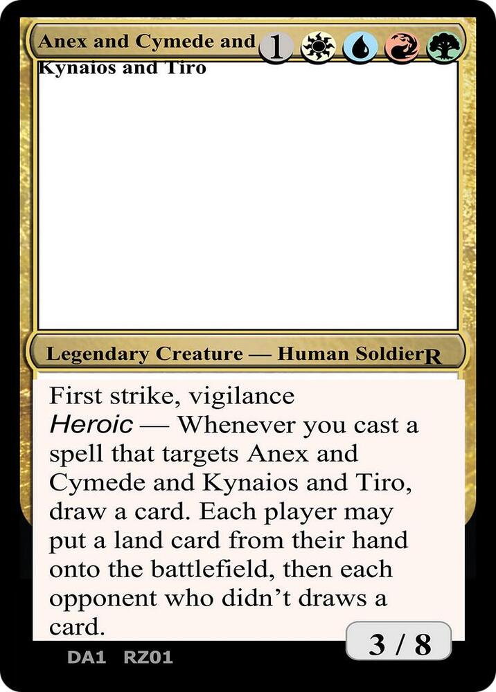 Anax and Cymede & Kynaios and Tiro, Un-Known Event Playtest Cards #496895