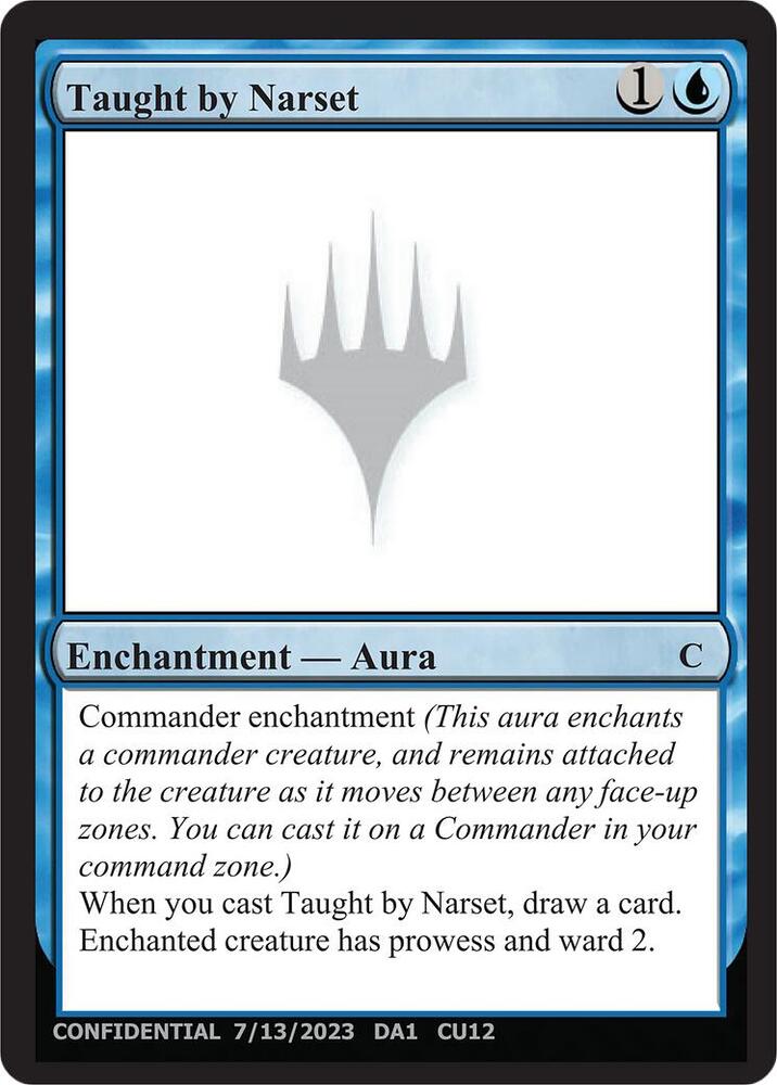 Taught by Narset, Un-Known Event Playtest Cards #532603