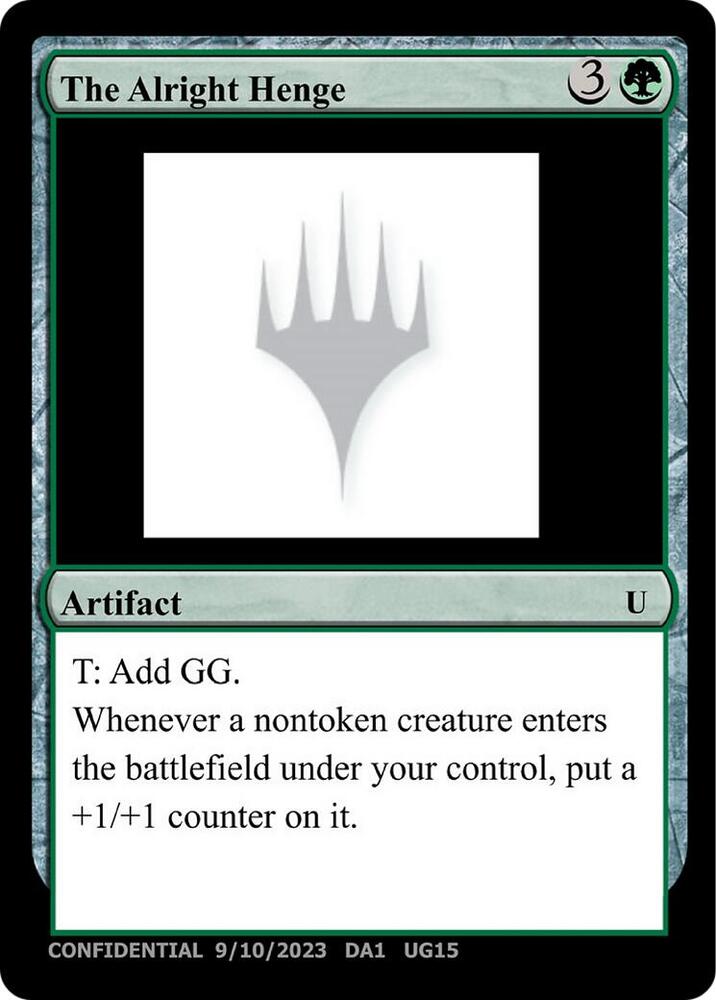 The Alright Henge, Un-Known Event Playtest Cards #532606
