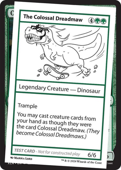 The Colossal Dreadmaw, Un-Known Event Playtest Cards #532609