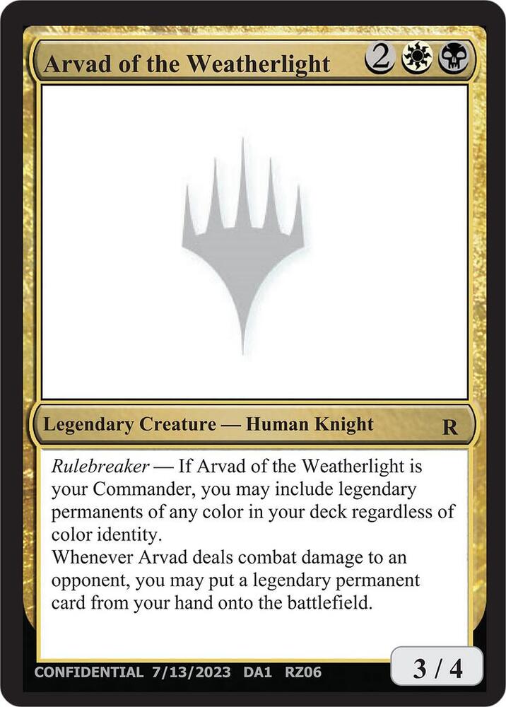 Arvad of the Weatherlight, Un-Known Event Playtest Cards #532612