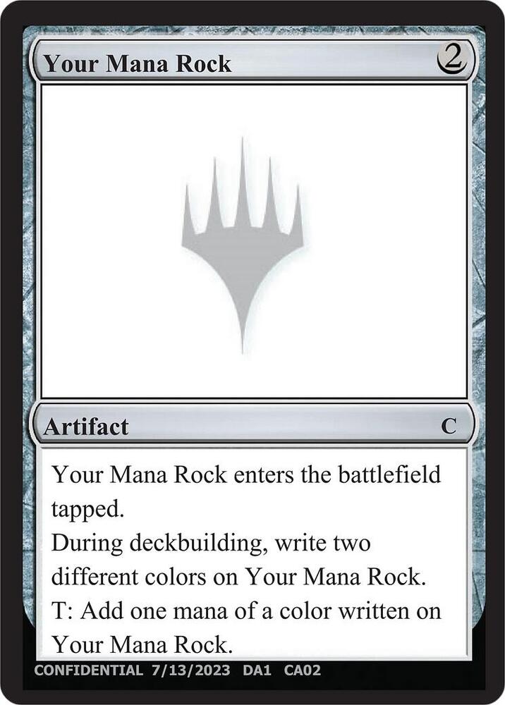 Your Mana Rock, Un-Known Event Playtest Cards #532617