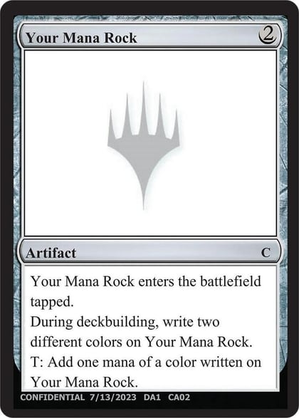 Your Mana Rock, Un-Known Event Playtest Cards #532617