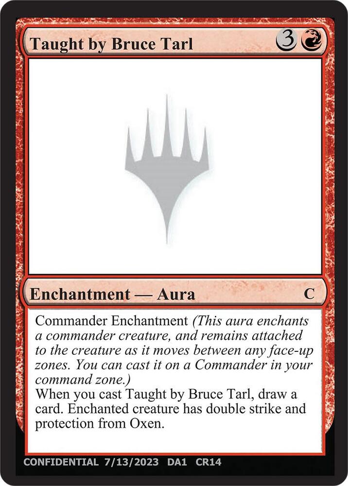 Taught by Bruce Tarl, Un-Known Event Playtest Cards #532620