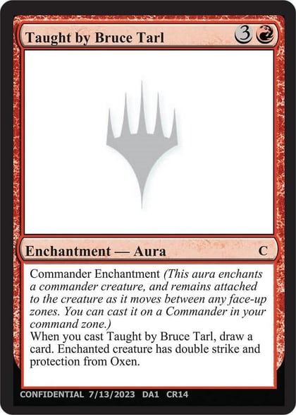 Taught by Bruce Tarl, Un-Known Event Playtest Cards #532620