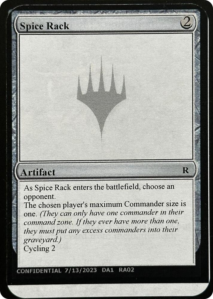 Spice Rack, Un-Known Event Playtest Cards #532623
