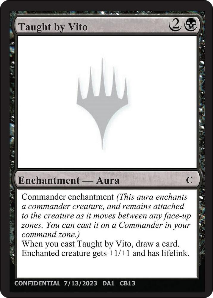 Taught by Vito, Un-Known Event Playtest Cards #532624