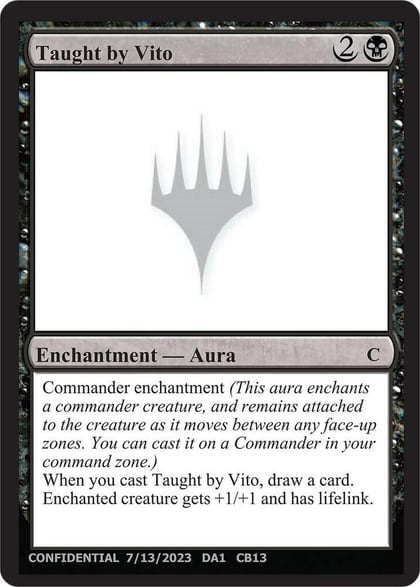 Taught by Vito, Un-Known Event Playtest Cards #532624