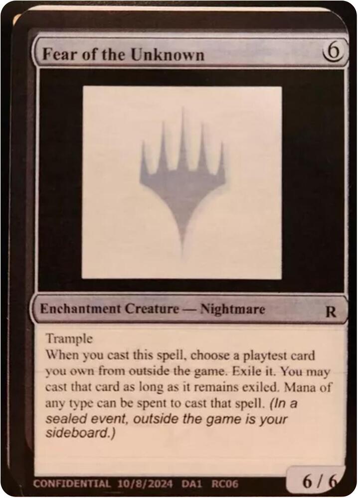 Fear of the Unknown, Un-Known Event Playtest Cards #593783