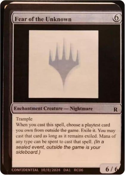 Fear of the Unknown, Un-Known Event Playtest Cards #593783