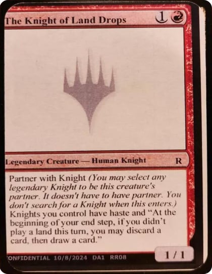 The Knight of Land Drops, Un-Known Event Playtest Cards #593791