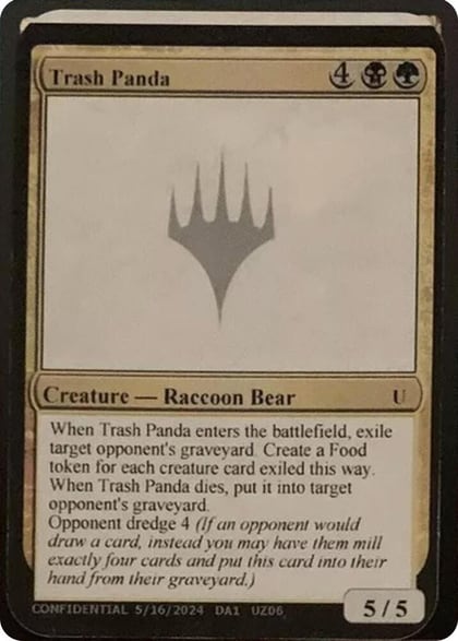 Trash Panda, Un-Known Event Playtest Cards #593794